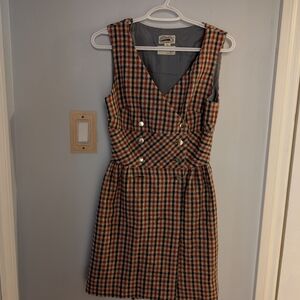 Plaid Sleeveless Mini Dress